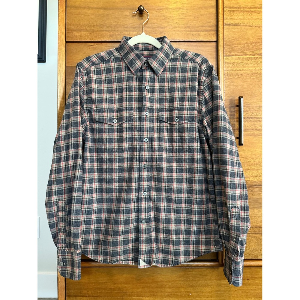 UNTUCKit Flannel Shirt Small Grey Plaid Excellent